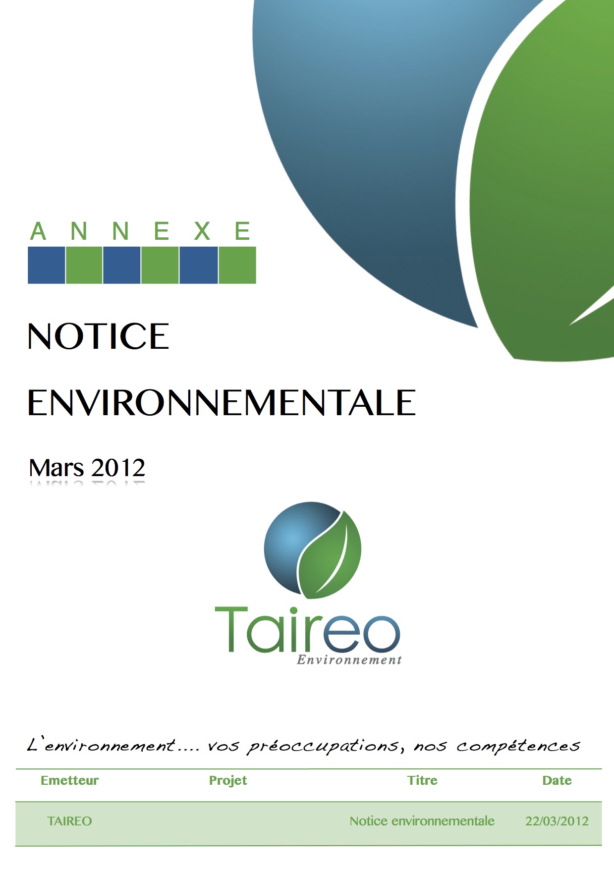 Notice Environnementale